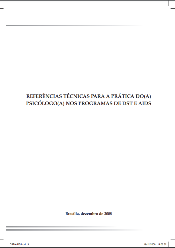 Referências técnicas para prática de psicólogas(os) nos programas de DST e AIDS